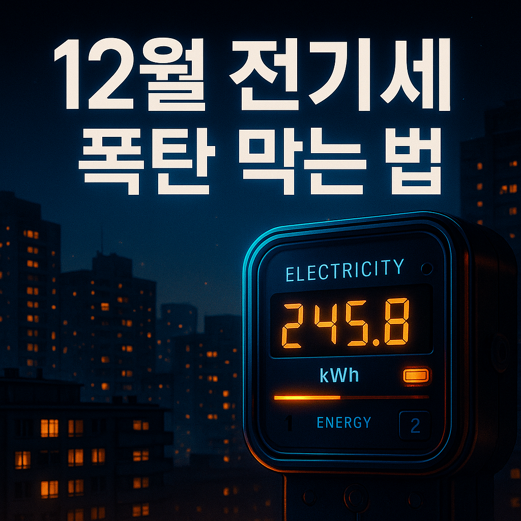 12월 전기세 폭탄 막는 방법 이미지