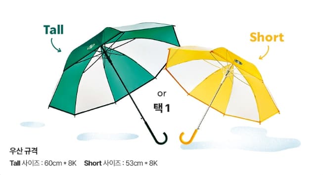 스타벅스 우산세트의 규격
