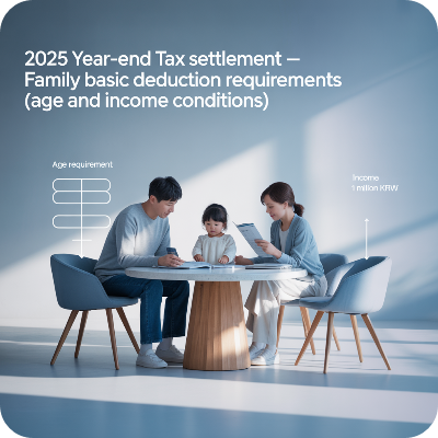 2025 연말정산 부양가족 기본공제 요건 이미지