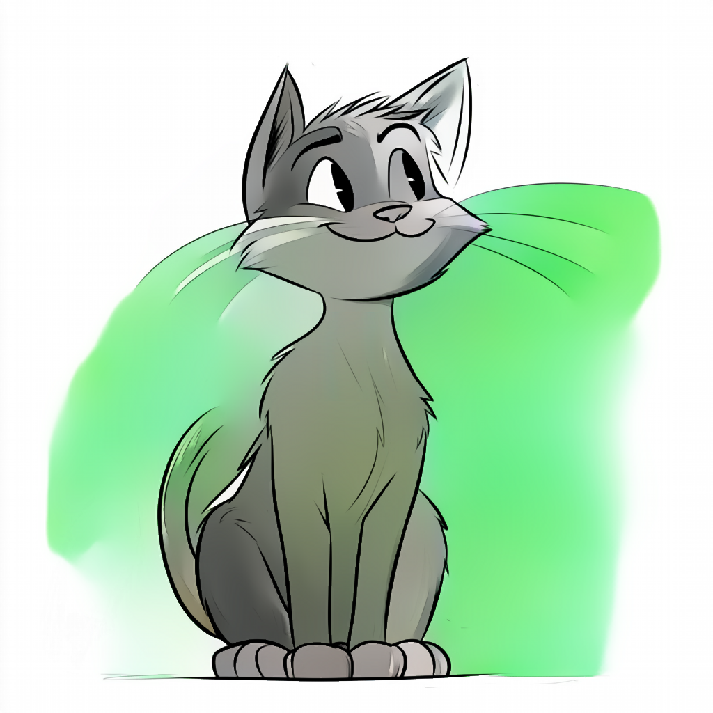 자랑스러운 고양이 채색