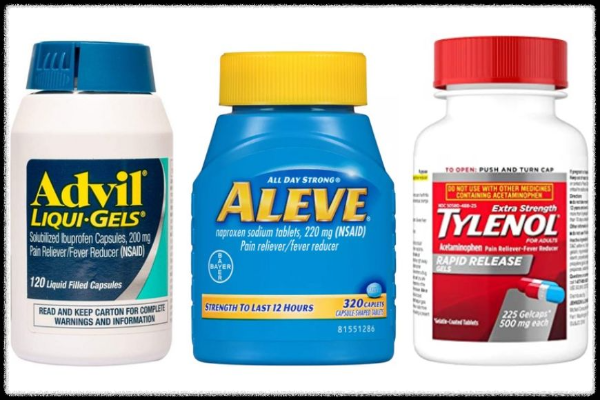 미국 약국 진통제 Tylenol, Advil, Aleve 비교 이미지