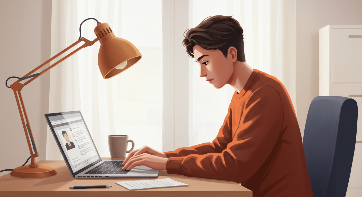 국민취업지원제도 온라인 신청하는 모습