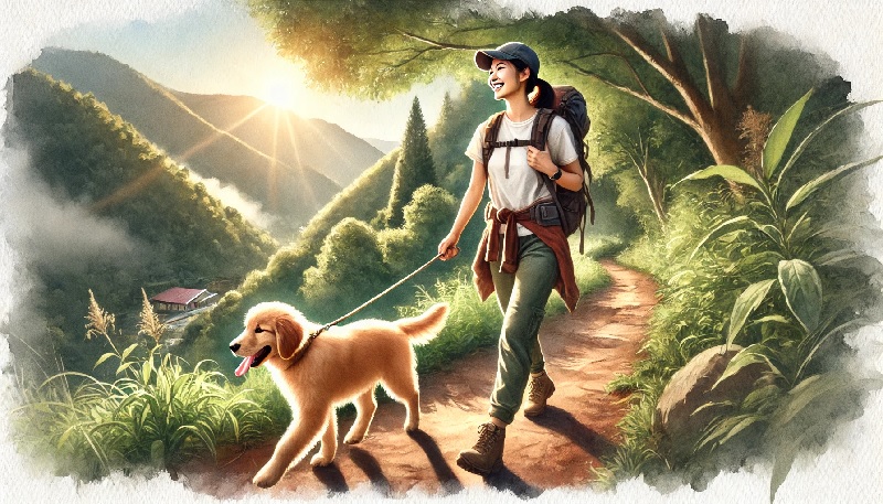 강아지와 등산에 대한 이미지