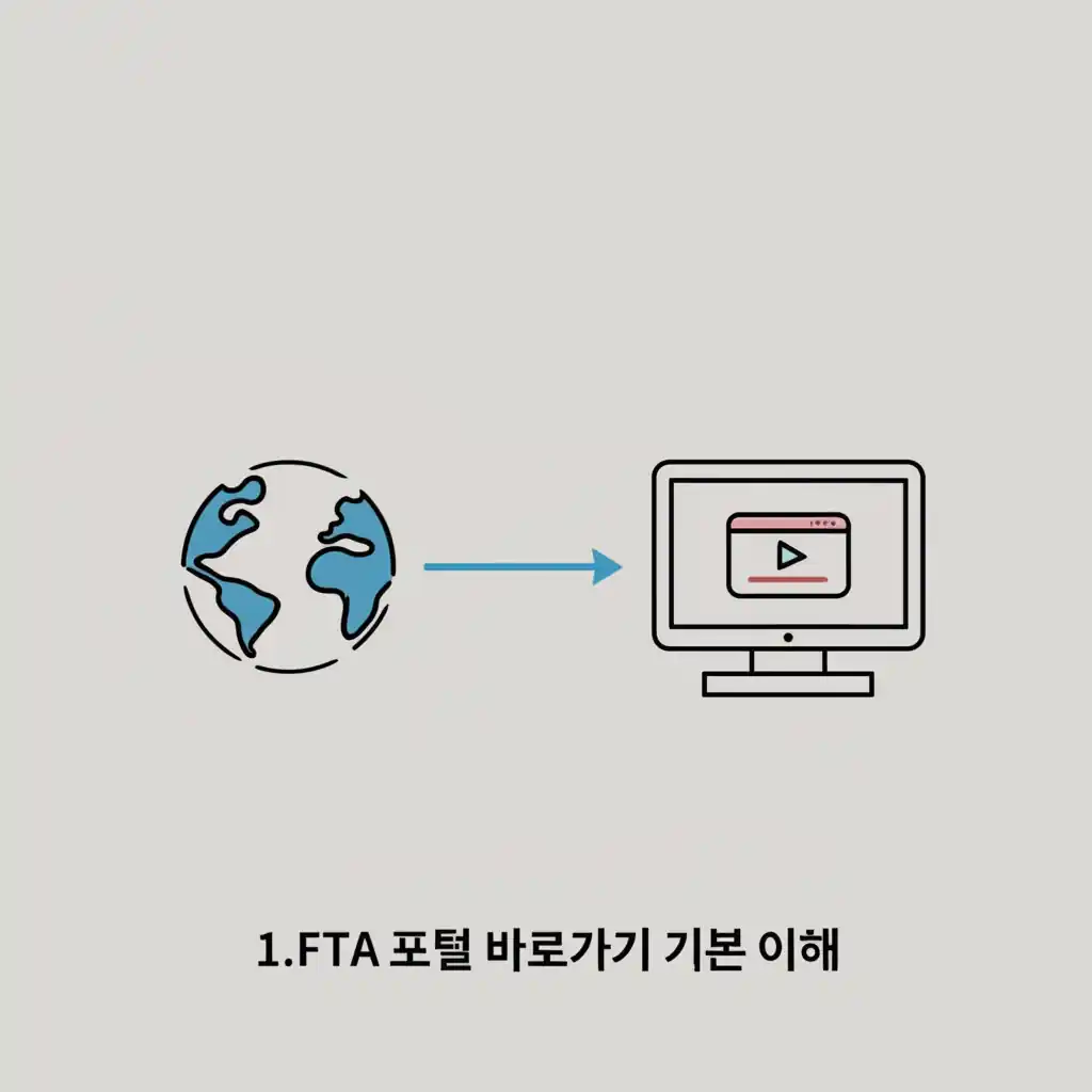 FTA 포털 바로가기 기본 이해를 돕는 간결한 포털 입구 이미지.