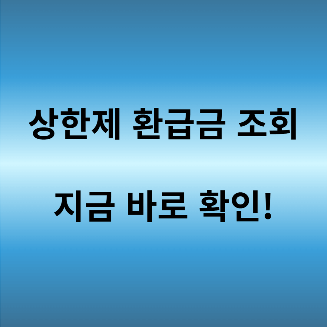 상한제 사후 환급금 조회 국민건강보험공단