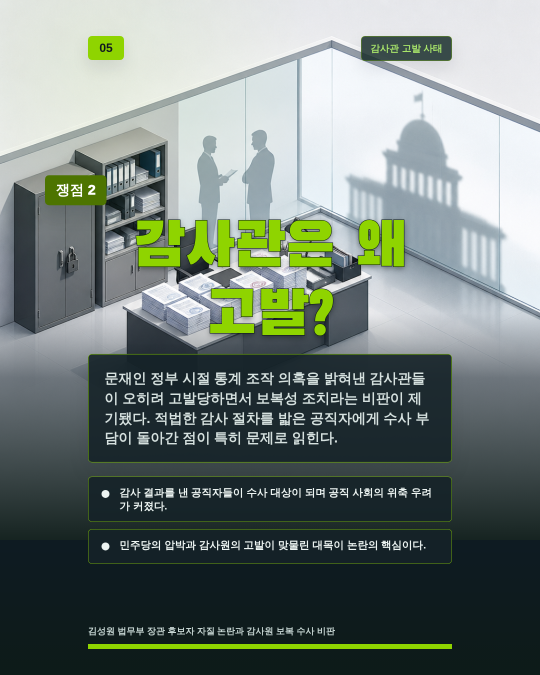 감사관은 왜 고발?