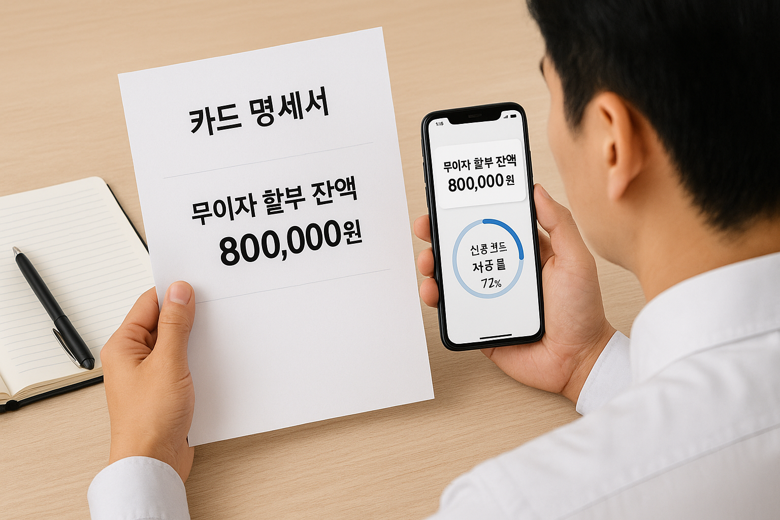 카드 할부 잔액 확인