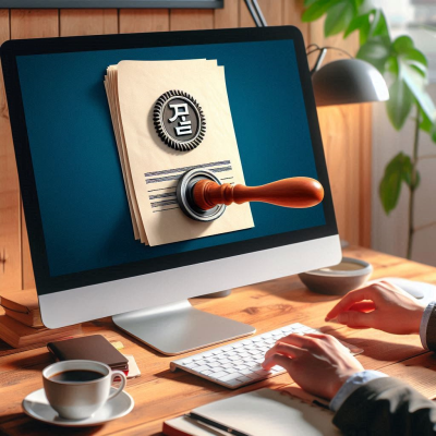 화면 속 &lsquo;돔&rsquo; 문서에 도장 찍기