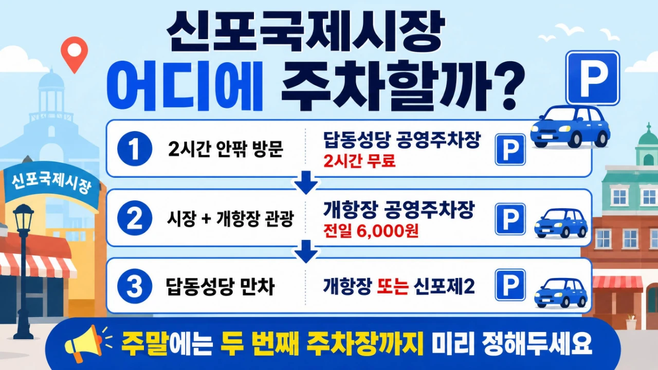 신포국제시장 방문시간별 답동성당 개항장 신포제2 공영주차장 선택 가이드