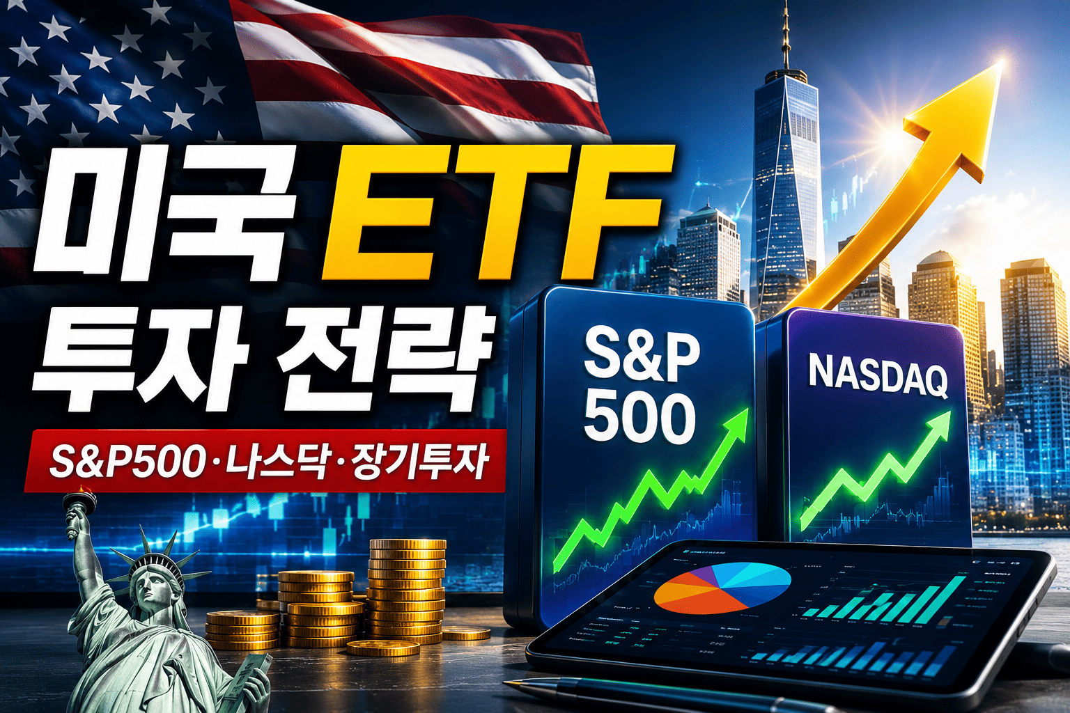 미국 ETF 투자 전략 (S&amp;P500, 나스닥, 장기투자)