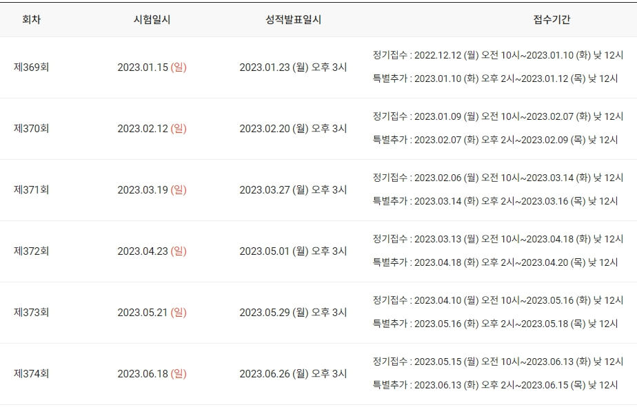 2023-JPT-상반기-시험일정