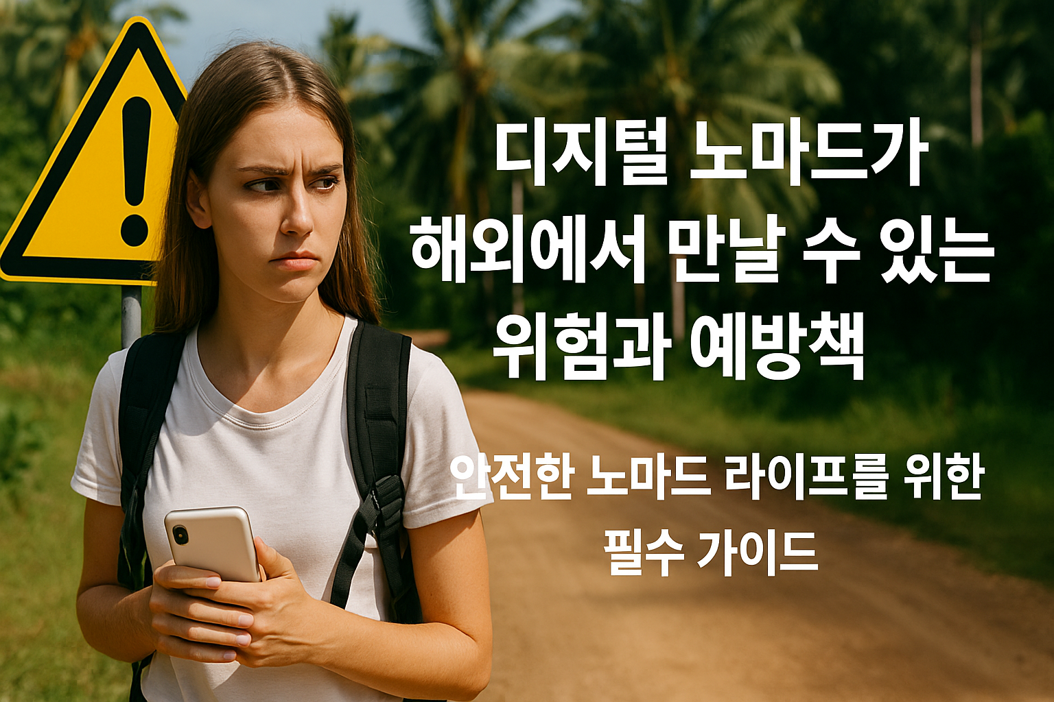 디지털 노마드의 자유로운 삶에는 설렘과 함께 다양한 위험도 존재합니다.
낯선 환경, 문화 차이, 건강 문제, 법률적 문제까지 여러 위험 요인이 도사리고 있죠.
이번 글에서는 해외에서 디지털 노마드가 마주칠 수 있는 대표적 위험과, 이를 효과적으로 예방하는 방법을 상세히 소개합니다.
안전하고 즐거운 노마드 생활, 철저한 대비가 그 시작입니다.
