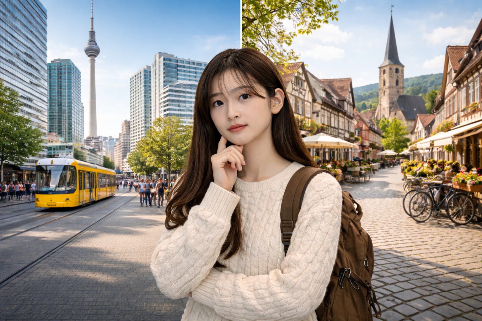 독일 유학 관련 이미지 (대도시와 소도시, 대학도시)