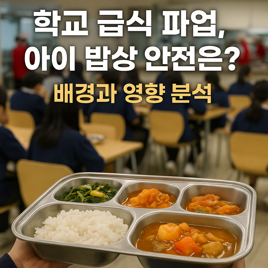 학교급식파업 식판 사진