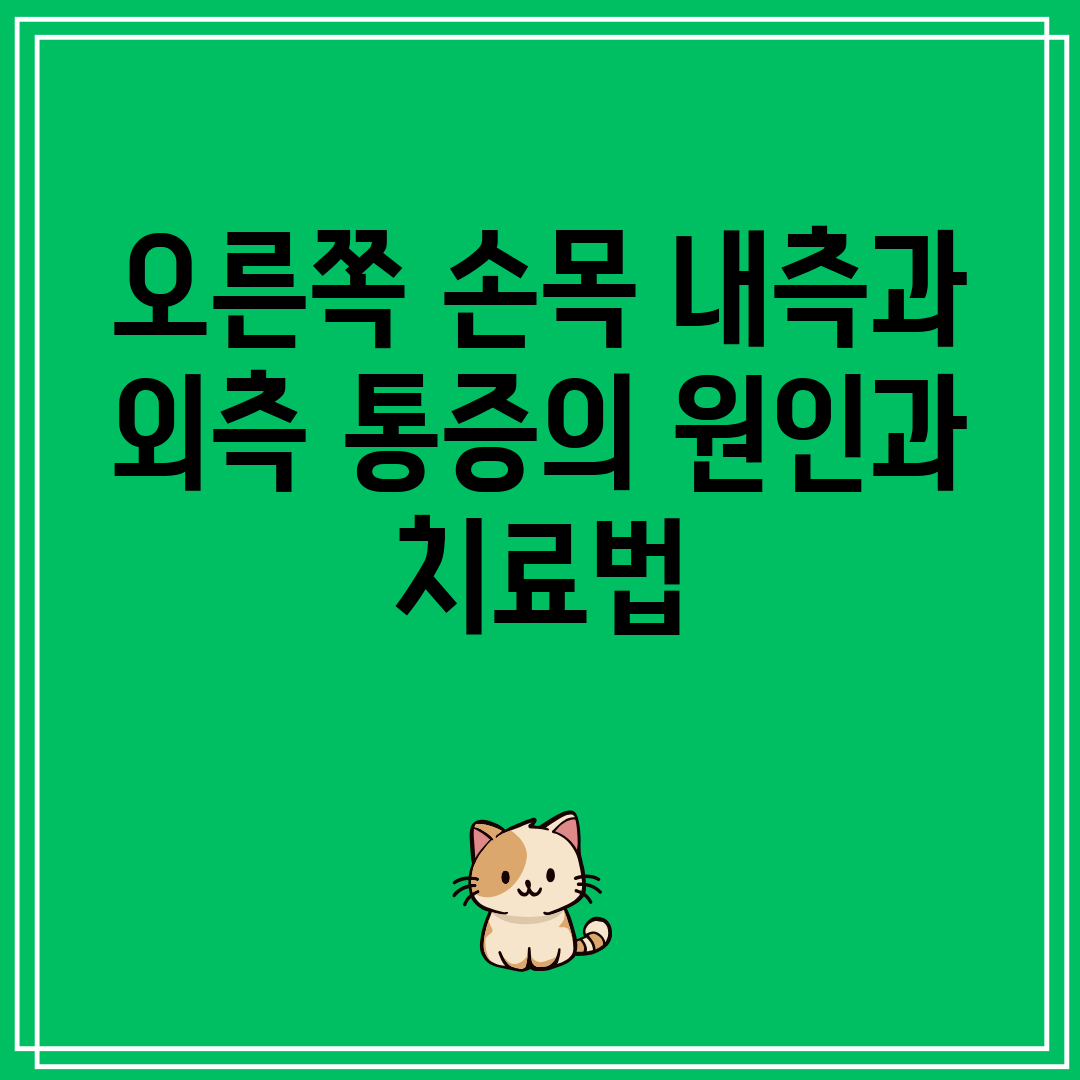 오른쪽 손목 내측과 외측 통증의 원인과 치료법