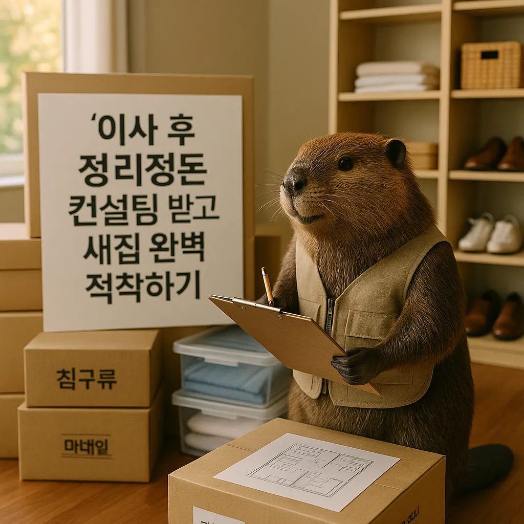 이사 후 정리정돈 컨설팅 받고 새집 완벽 정착하기