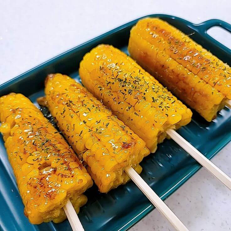 버터 옥수수 음식 사진