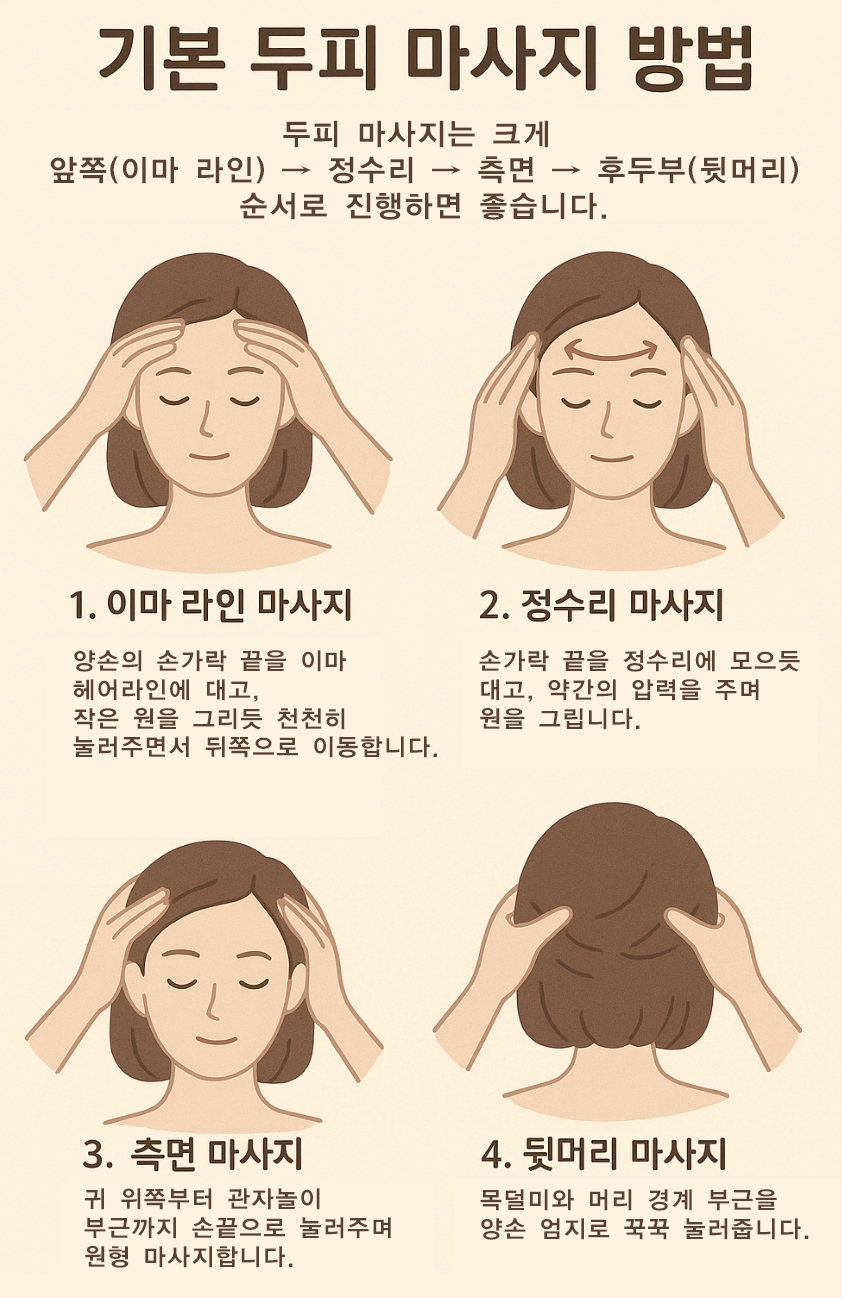 두피 마사지 방법
