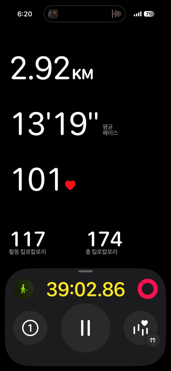에어팟 프로 3 심박수 측정 기능 사용 장면 사진