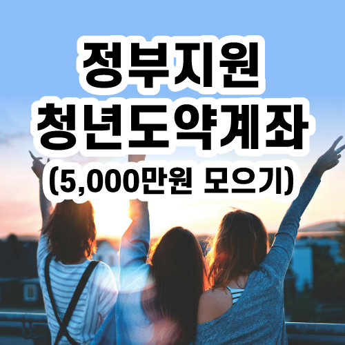 정부가 지원하는 청년도약계좌! (5,000만원 목돈 모으는 방법)