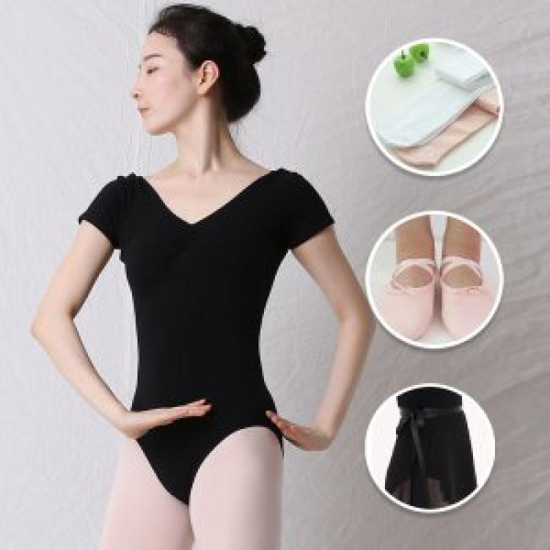 발롱 3014 발레 레오타드 타이즈 슈즈 스커트 세트