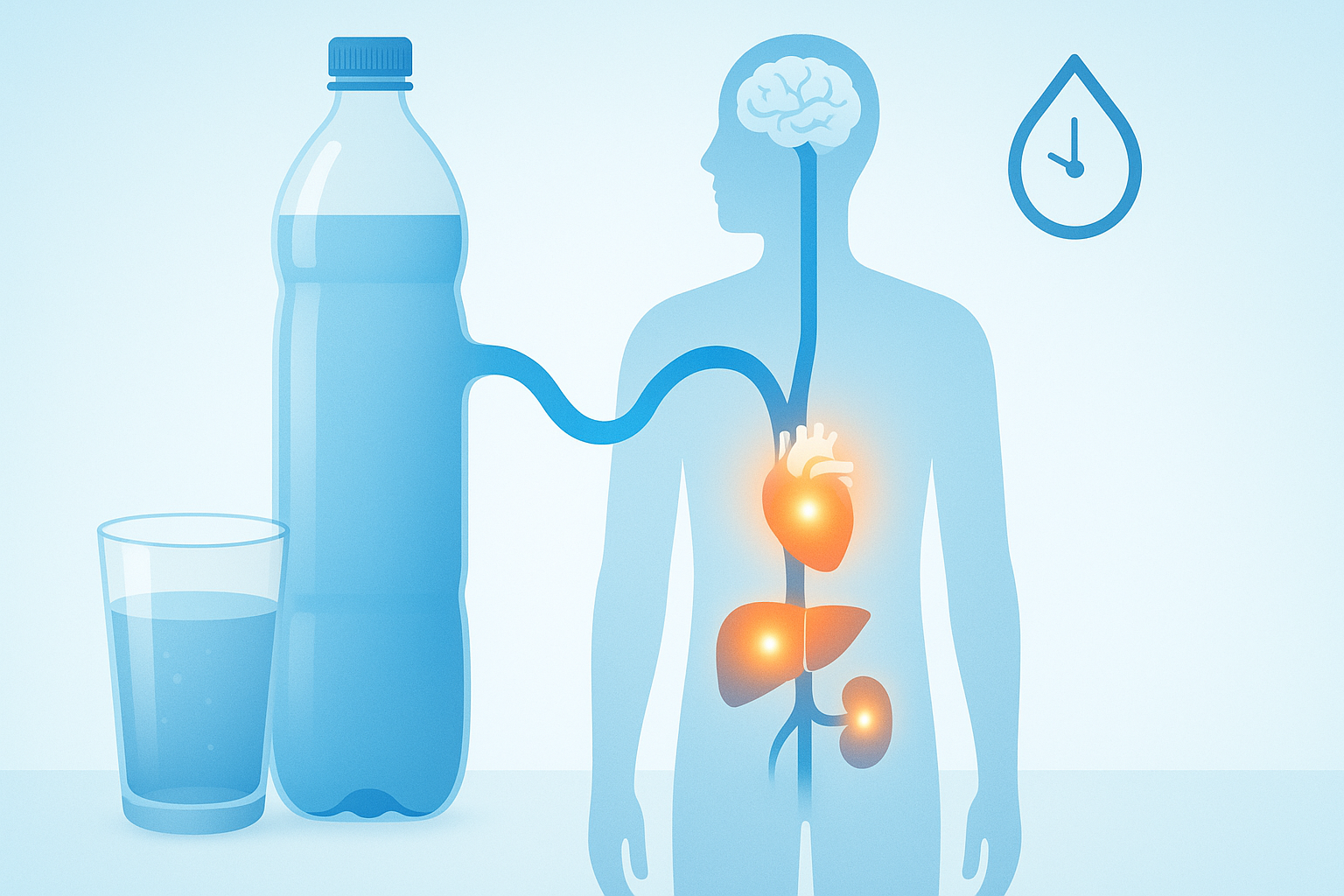 올바른 수분 섭취의 중요성"을 표현