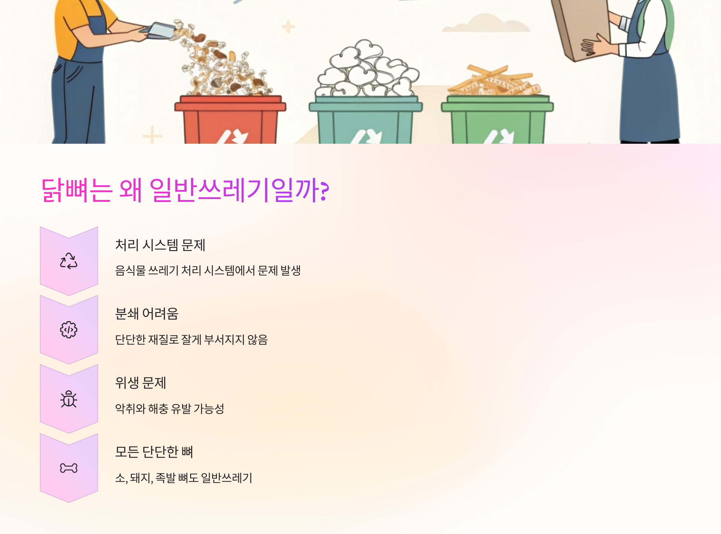 🗑️ 닭뼈는 왜 일반쓰레기일까?