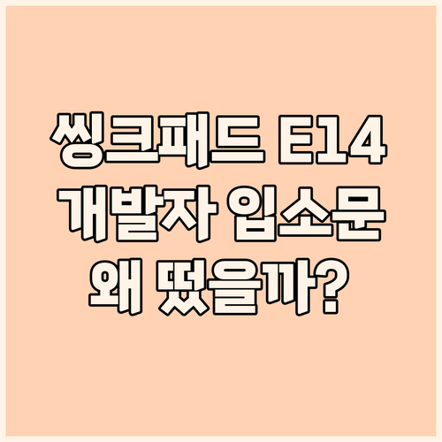 레노버 씽크패드 E14 G6, 왜 개..