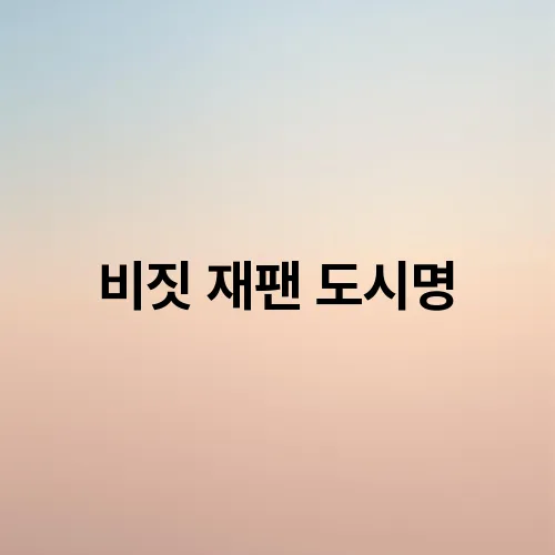 비짓 재팬 도시명