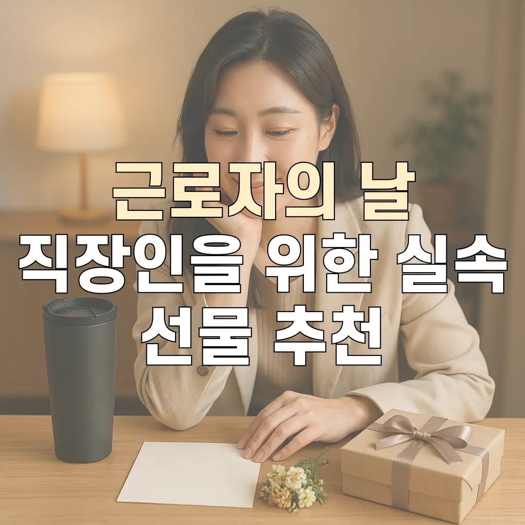 근로자의 날 직장인을 위한 실속 선물 추천