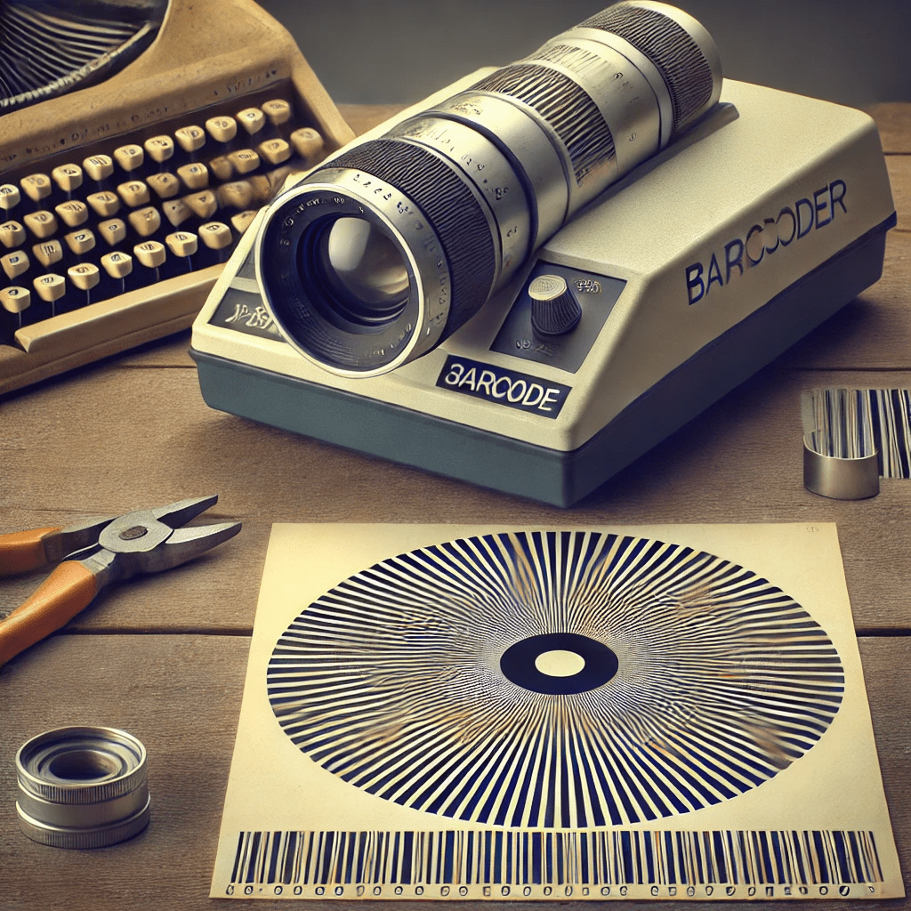 초기-바코드-스캐너와-원형-바코드