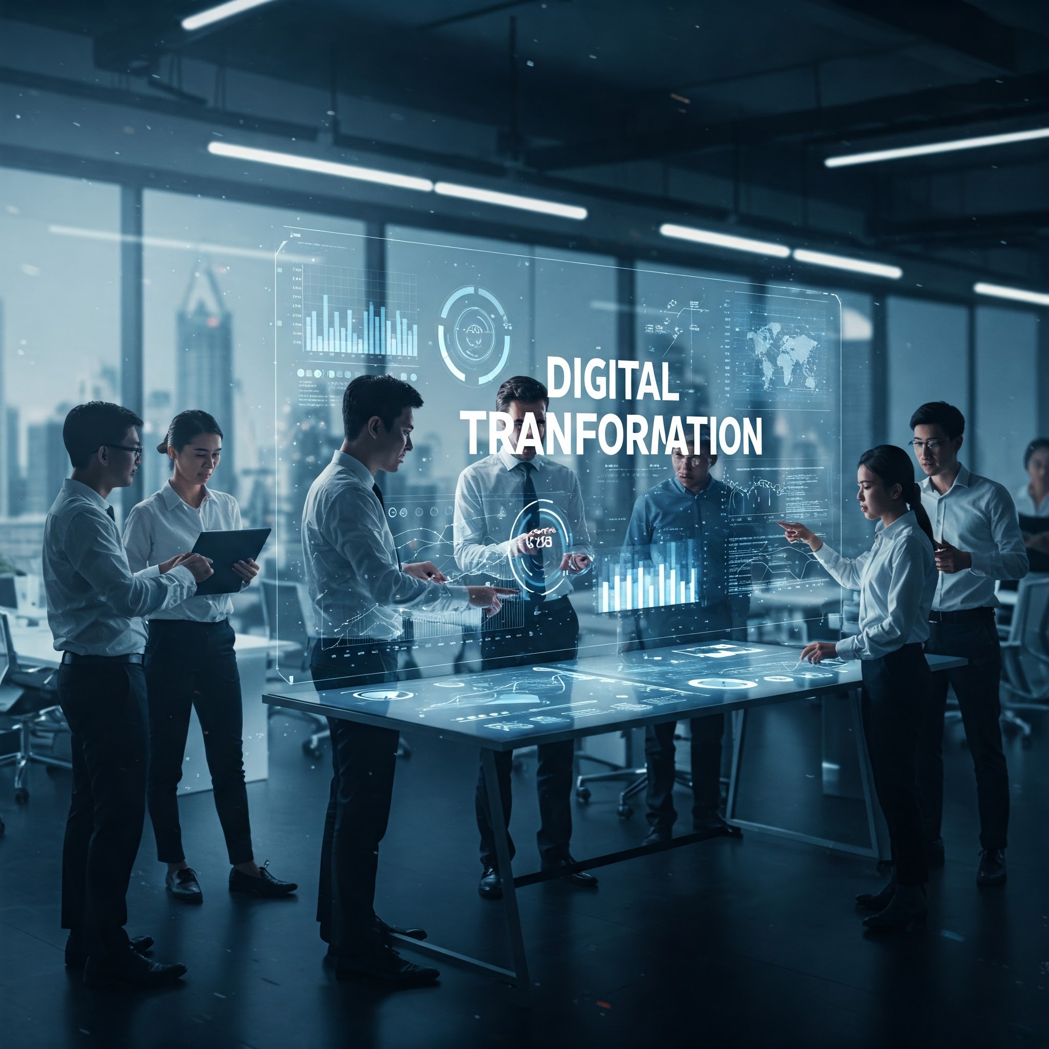 데이터를 분석하는 모습