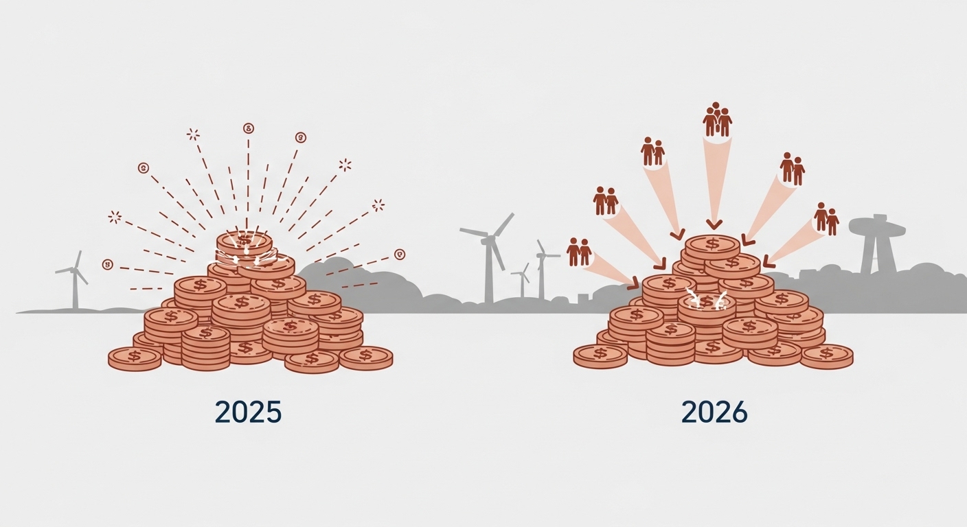 2025년과 2026년 파주시 지원금의 정책 변화를 시각적으로 비교하는 이미지