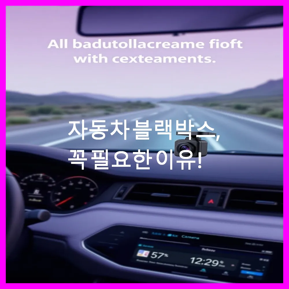자동차 블랙박스, 꼭 필요한 이유!
