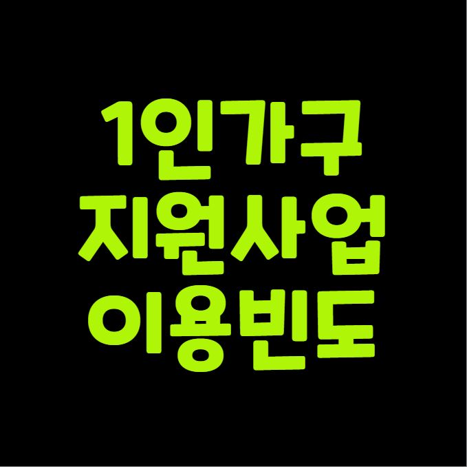 1인가구 지원사업, 많이 이용할까