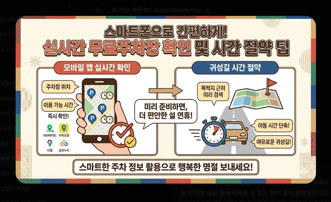 명절 무료주차장 확인(2026년, 설 연휴, 개방 현황)(+ 조회 방법)