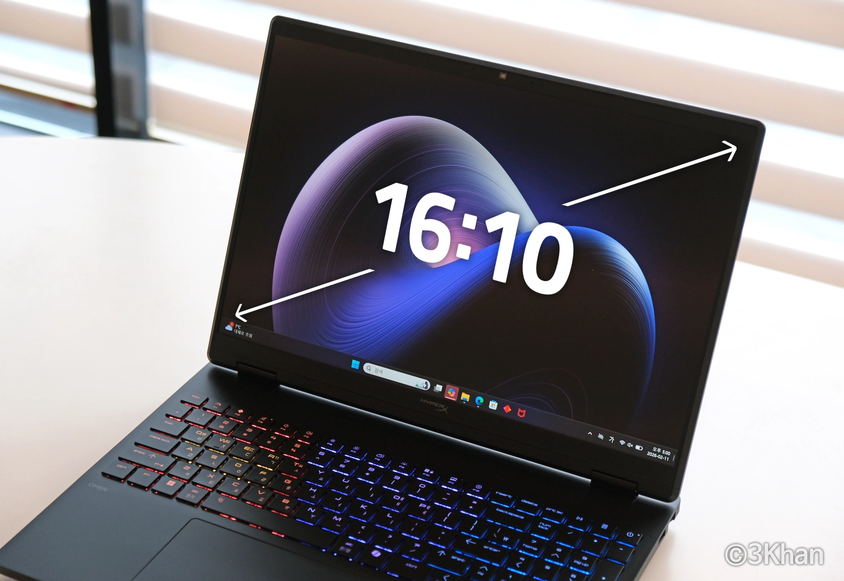 HP HyperX OMEN 15 15.3인치 16:10 WQXGA 180Hz 디스플레이, 밝고 선명한 화면 품질
