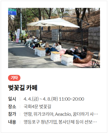 2025 여의도 벚꽃축제 먹거리