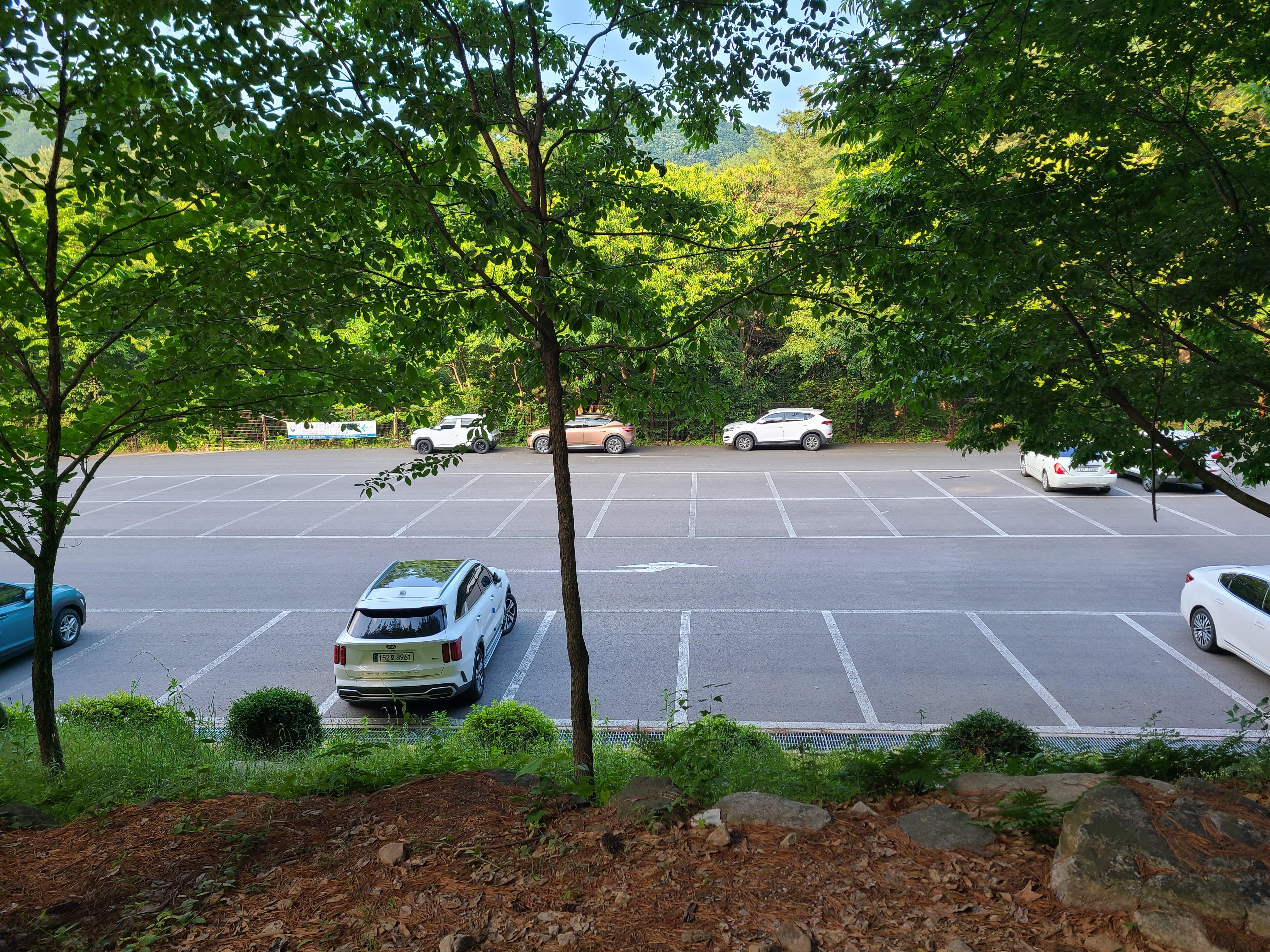 유명산자연휴양림 제2야영장 주차장