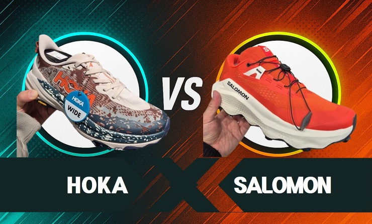 호카 스피드고트 살로몬 울트라 글라이드 트레일러닝화 비교