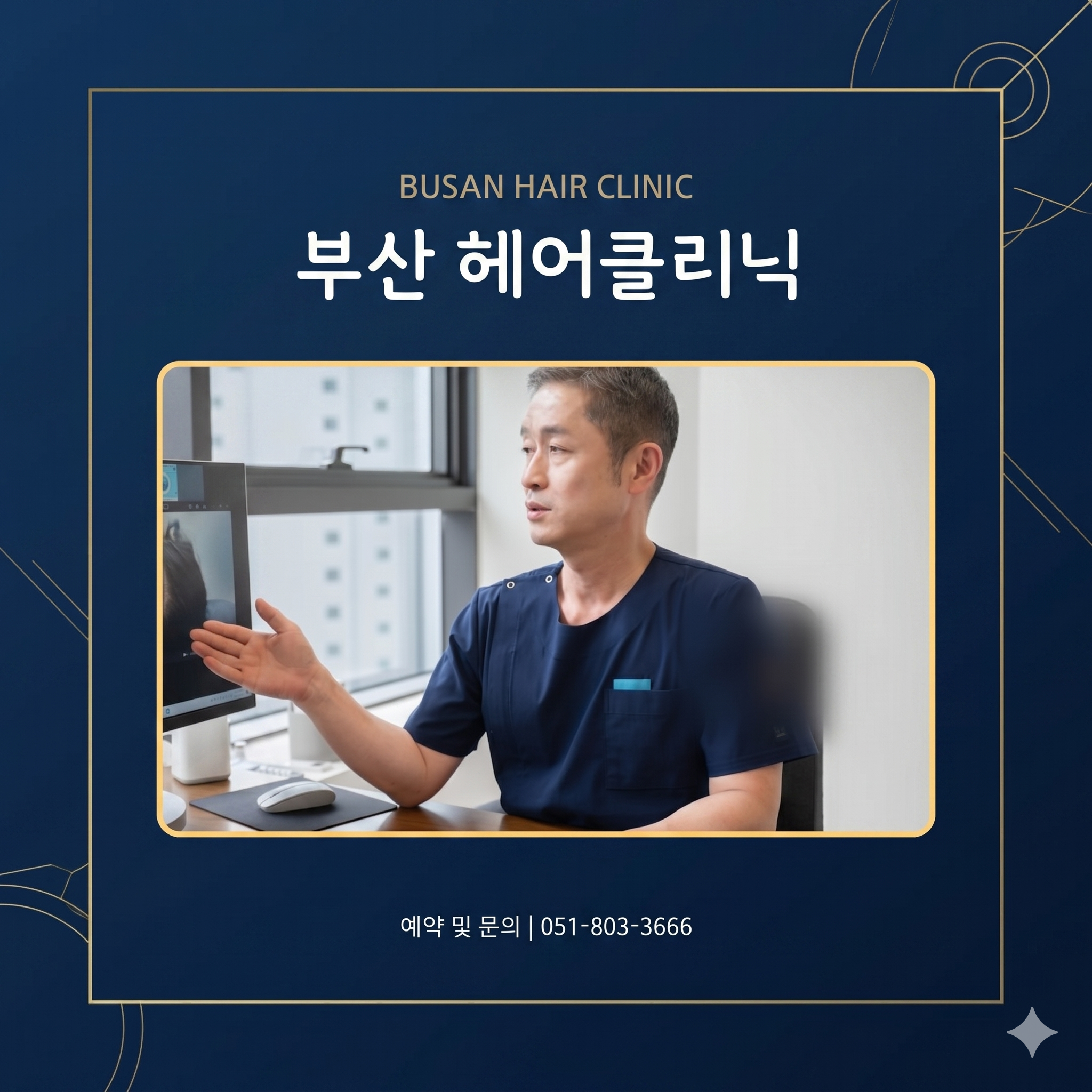 부산 탈모치료 잘하는곳의 상담모습을 AI로 편집