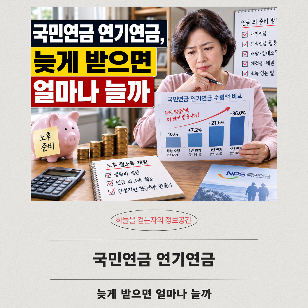 국민연금 연기연금, 늦게 받으면 얼마나 늘까