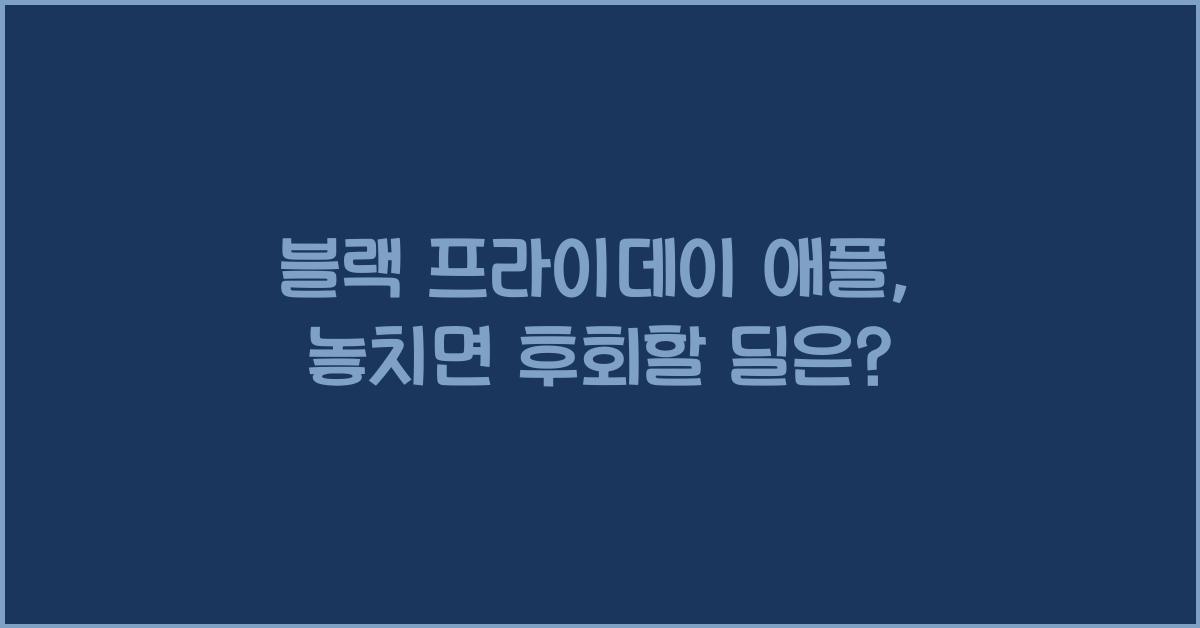 블랙 프라이데이 애플