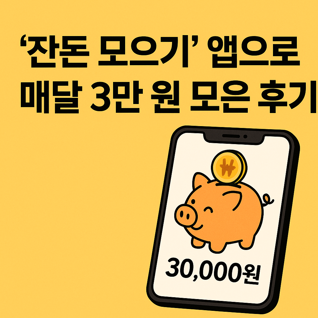 ‘잔돈 모으기’ 앱으로 매달 3만 원 모은 후기