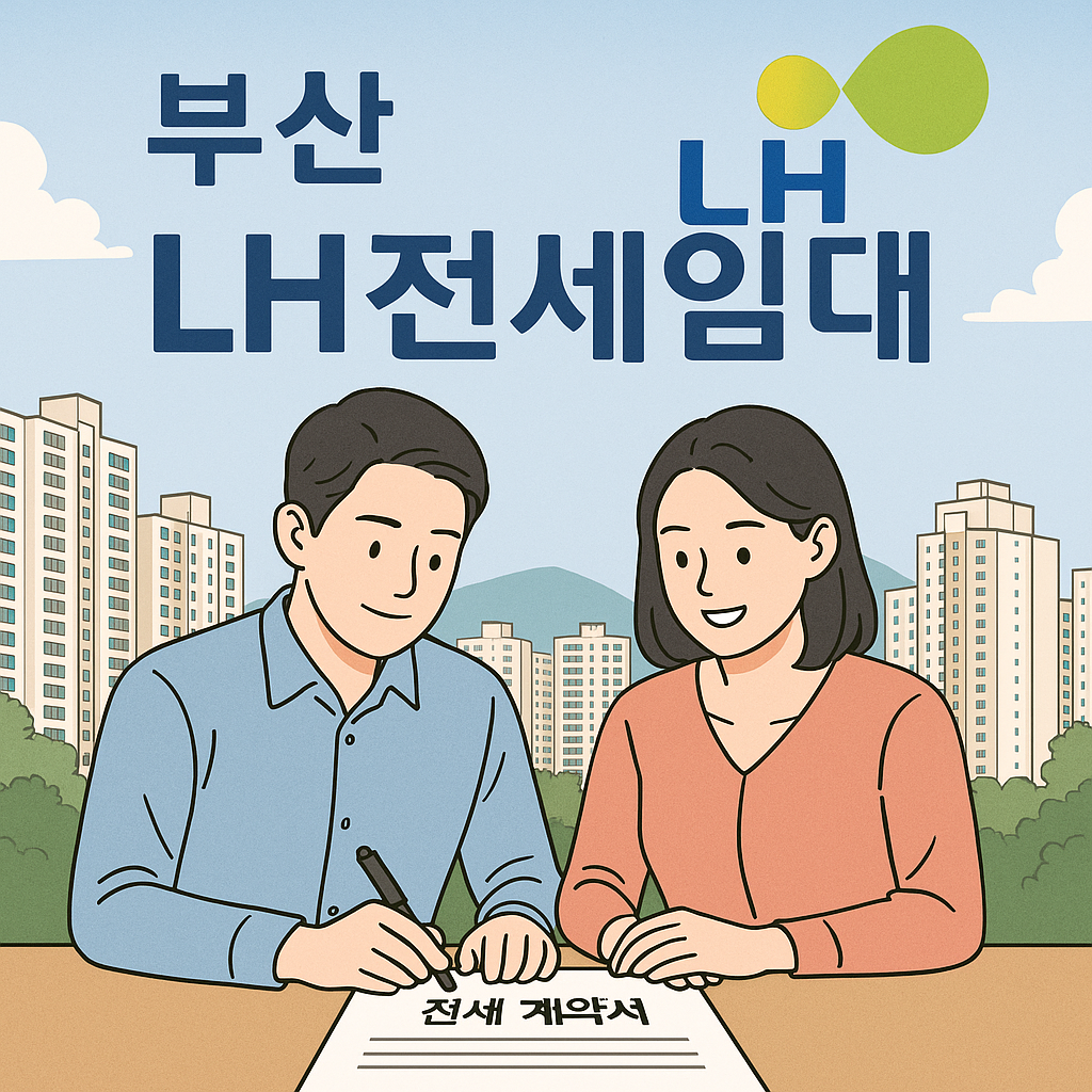 한국 청년 커플이 전세 계약서에 사인하는 모습