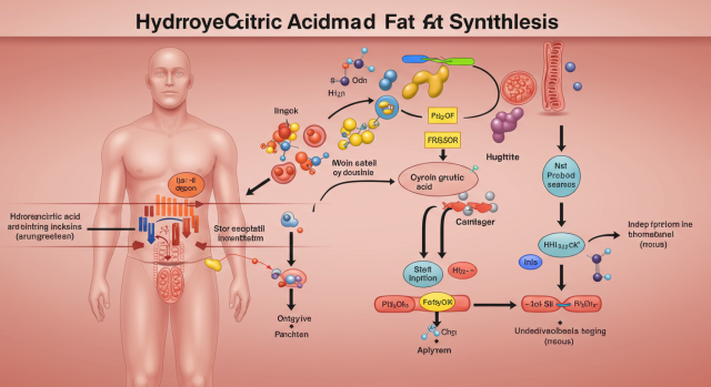 가르시니아가 지방 합성을 억제하는 과정 도식화
