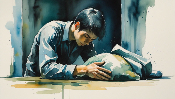 ENTJ의 중독은 실패가 아니라, 감정을 뒤로 미뤄온 기질의 자연스러운 반응입니다. 끝없는 몰입 속에는 외면된 감정과 지연된 회복이 숨어 있습니다에 관한 그림