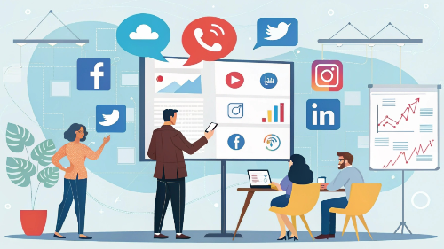 소셜 미디어 마케팅 이미지입니다.