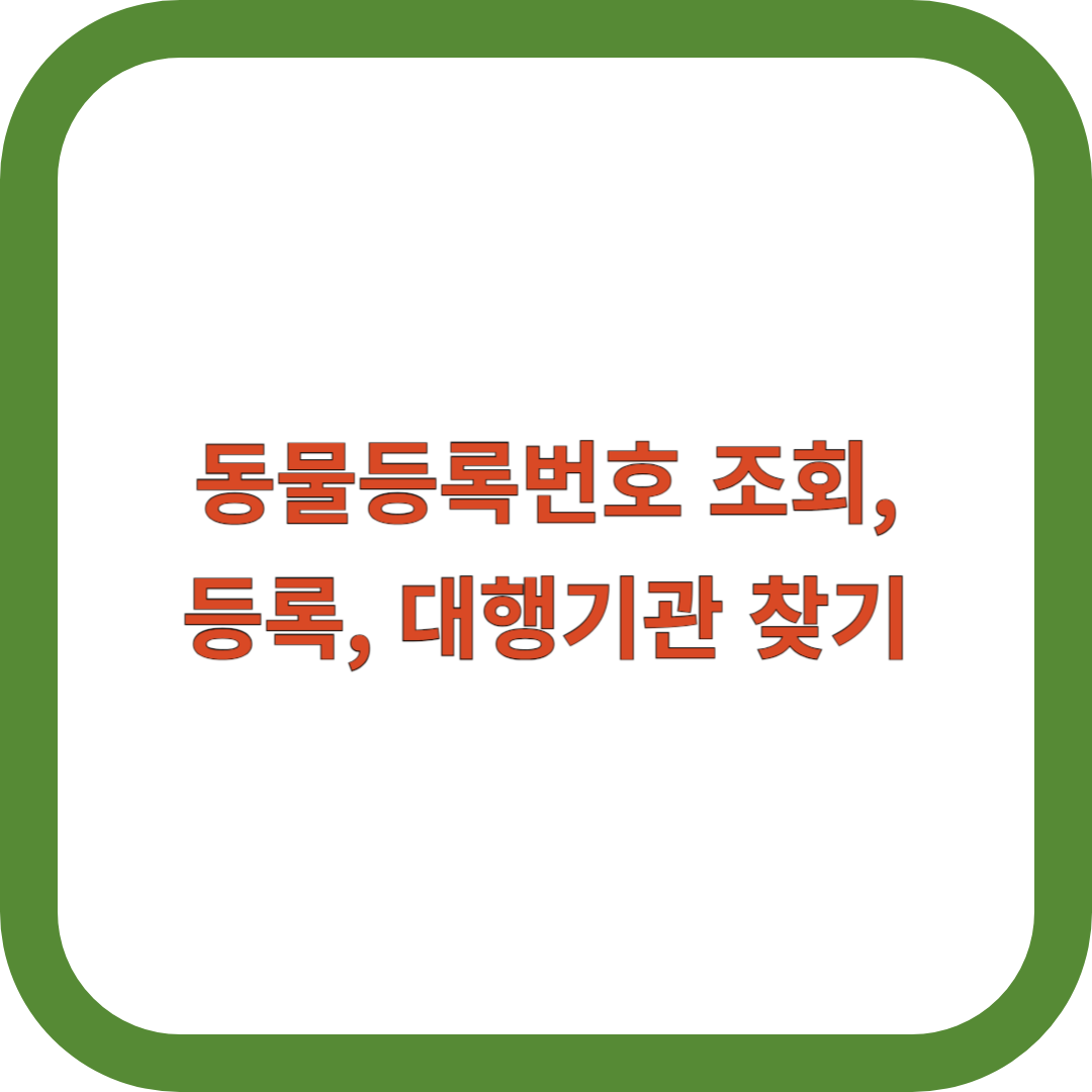 동물등록번호-조회