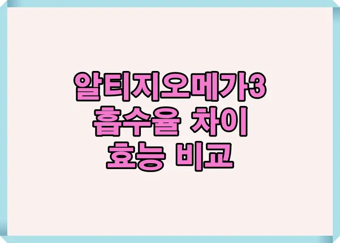 알티지오메가3 흡수율 차이와 효능 비교를 통해 rTG 구조가 체내 이용률에 어떤 영향을 주는지 설명한 인포그래픽 이미지